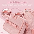 thumbnail image 5 of Bentgo Kids Backpack - Glitter Designed Lightweight 14” Backpack for School, Travel & Daycare - Roomy Interior, Durable & Water-Resistant Fabric & Loop for Lunch Bag (Glitter Edition - Petal Pink), 5 of 6