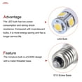 thumbnail image 4 of Uxcell 5-Surface Mounted Devices 5050 12V 1W E10 Mini LED Bulbs Lights Warm White 10 Count, 4 of 6