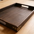 thumbnail image 4 of Wooden Serving Tray For Baking And Entertaining Natural Charcuterie Cheese Board With Handles, 4 of 7