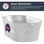 Behrens 1-OV Wash Tub, 7.5 gal Capacity, Steel Galvanized