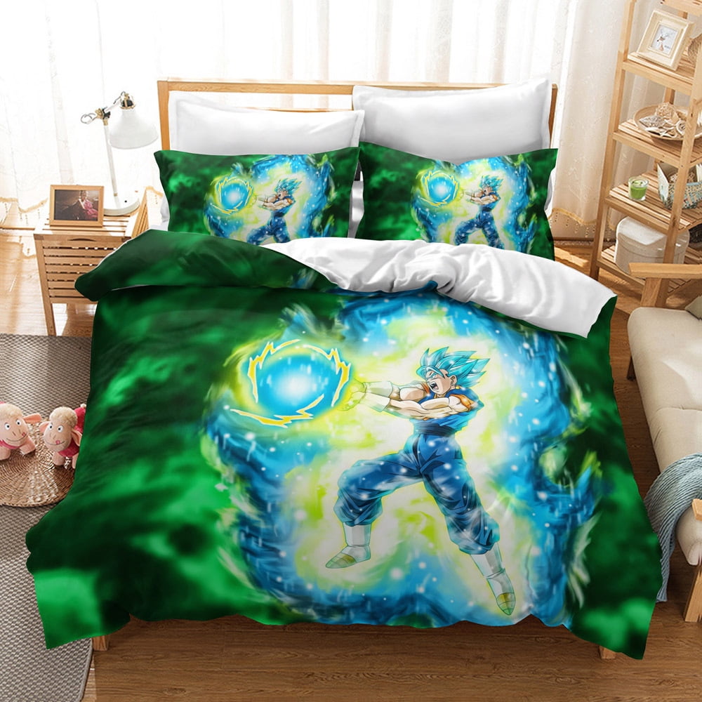 Cartoon beding set Anime Bed Sheets, Dragon Ball 3Piece Bedding Set, Boys Game Queen Sheets