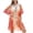 Orange, variant on Women Swimsuit Cover Up Plus Size Swimwear Casual Solid Short Sleeve Summer Beach Bathing Suits
