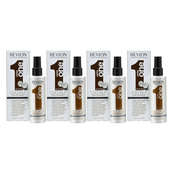 Revlon Uniq One All in One Coconut hair Treatment 5.1oz (Pack of 4)