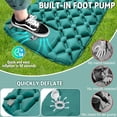 thumbnail image 3 of Portable inflatable camping mattress with pillow, self-inflating beach mat with foot pump, 3 of 5