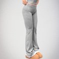 thumbnail image 7 of Fnooota Flare Pants for Women, Stretchy Elastic Waist Athletic Casual Work Pants Gray Size M, 7 of 7
