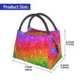 thumbnail image 2 of Fotbe Colorful Glitter Bolsa Térmica Portátil con Estampado, Bolsa de Entrega de Alimentos Aislada, Bolsa Reutilizable de Gran Capacidad para Comidas y Supermercado, 2 of 6