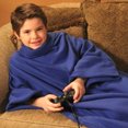 thumbnail image 3 of Warmie - For Kids Cozy Fleece Blanket with Sleeves Wearable Blue One size Fits all Adults, 3 of 5