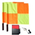 thumbnail image 1 of Juego de banderas de árbitro de fútbol XCF tarjetas rojas y amarillas con cuaderno y lápiz acero inoxidable, 1 of 4