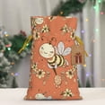 thumbnail image 6 of ZICANCN Christmas Gift Bags, Fantasy Cute Honeybees Reusable Fabric Drawstring Storage Bags with Drawstring, Medium Size, 6 of 7