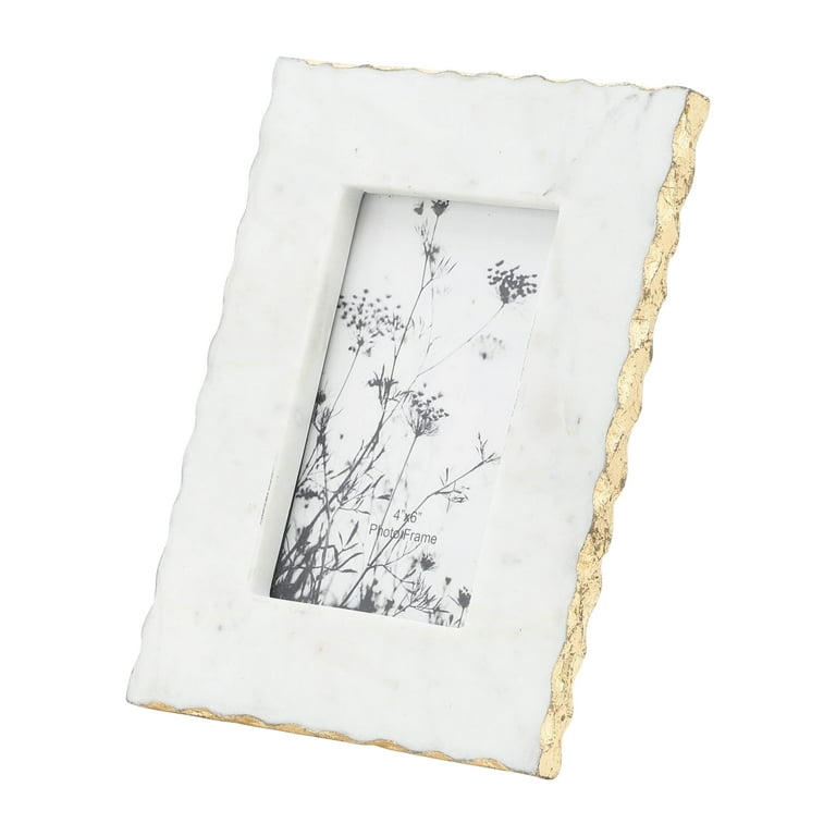 4x6 White Marble Picture Frame