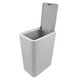thumbnail image 2 of Bote de Basura de 15 litros con Tapa Bote de Basura con Tapa a presión Cesto de Basura de plástico pequeño para baño Cocina Oficina Rectangular Gris, 2 of 5
