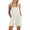 White, variant on Women Sleeveless Casual Jumpsuits Wide Leg Short Overalls Loose Adjustable Bib Rompers with Pockets