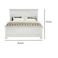 thumbnail image 5 of HomeRoots Decor Faceted and Curved Rustic Wooden California King Size Bed, White, 5 of 5