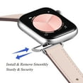 thumbnail image 3 of WFEAGL Leather Band iWatch SE Series Apple Watch Band 42mm 44mm 45mm Pink Sand/Silver, 3 of 8