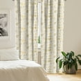 thumbnail image 2 of Ambesonne Nautical Window Curtains, Sea Shells and Starfishes, Each 28" W x 95" L, Eggshell Khaki Mustard, 2 of 3