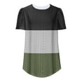 thumbnail image 6 of Otvok Womens Spring Summer T-Shirt Color Blocked Round Neck Sleeve Short Sleeve Tops, 6 of 6