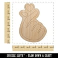 thumbnail image 2 of Heart Fingers Gesture of Love Wood Shape Unfinished Piece Cutout Craft DIY Projects - 6.25 Inch Size - 1/4 Inch Thick, 2 of 7