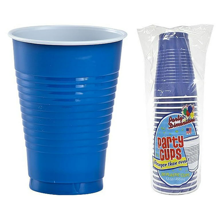 18oz Plastic Cup 50ct Bright Royal Blue
