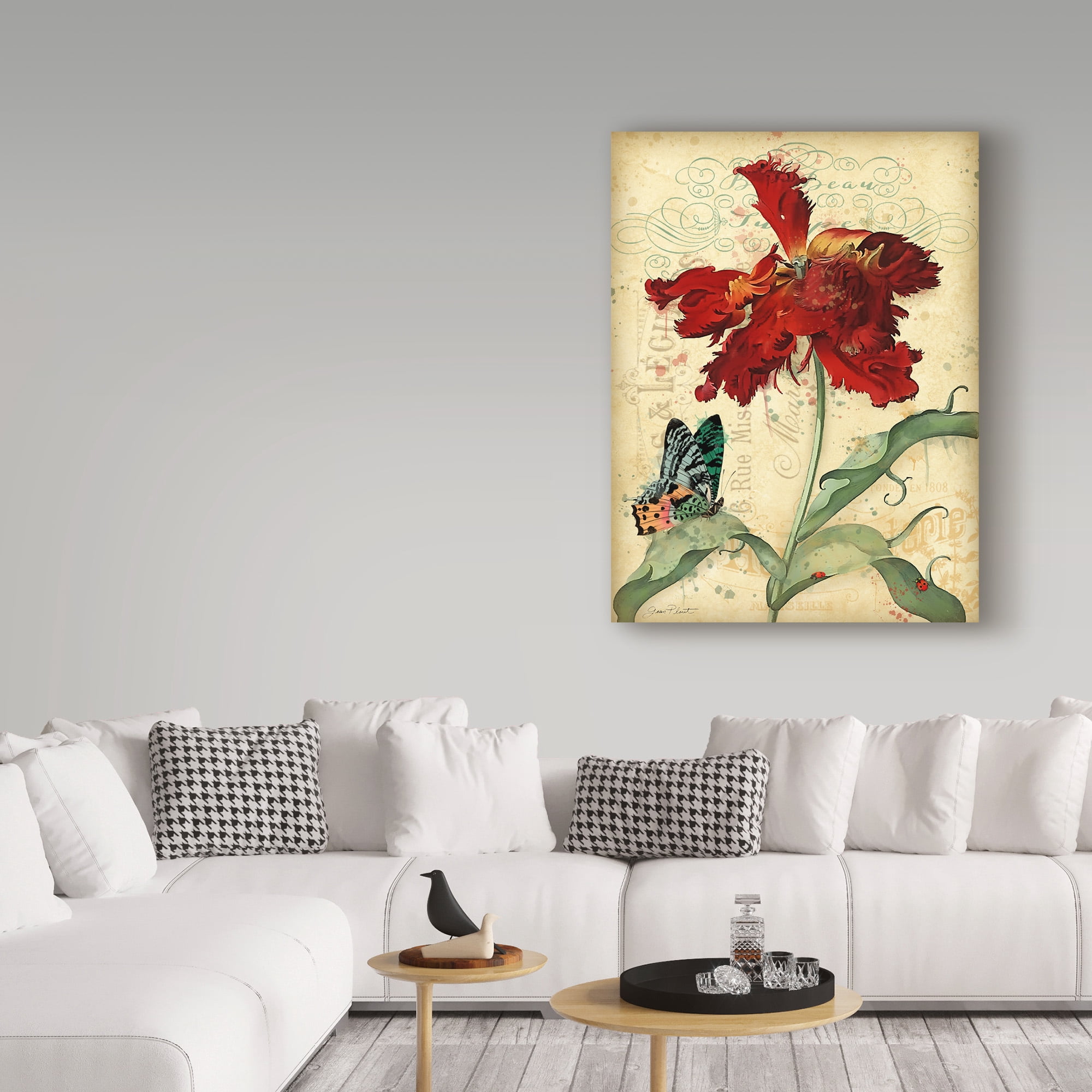 Trademark Fine Art 'French Florals 1' Canvas Art by Jean Plout