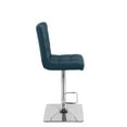 thumbnail image 4 of CorLiving Quinn Set of 2 Modern Fabric Upholstered Indoor Adjustable Height Barstools with Tufted Seats and Backs and Metal Pedestal Bases, 4 of 9