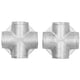 thumbnail image 1 of Adaptador de 4 vías NPT de 1/2‑150, 2 unidades, acero inoxidable, para tuberías de elaboración casera, 1 of 14