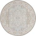 thumbnail image 1 of Unique Loom Tapis de Bordure de Médaillon 5' x 5' Rond Gris Nuage/ivoire, 1 of 2