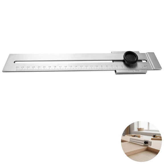Precision Marking Gauge 0-250 mm, Carbon Steel Scribing Ruler, Adjustable Parallel Marking Tool for Woodworking Layout, Measuring Tool for Carpenter DIY Use