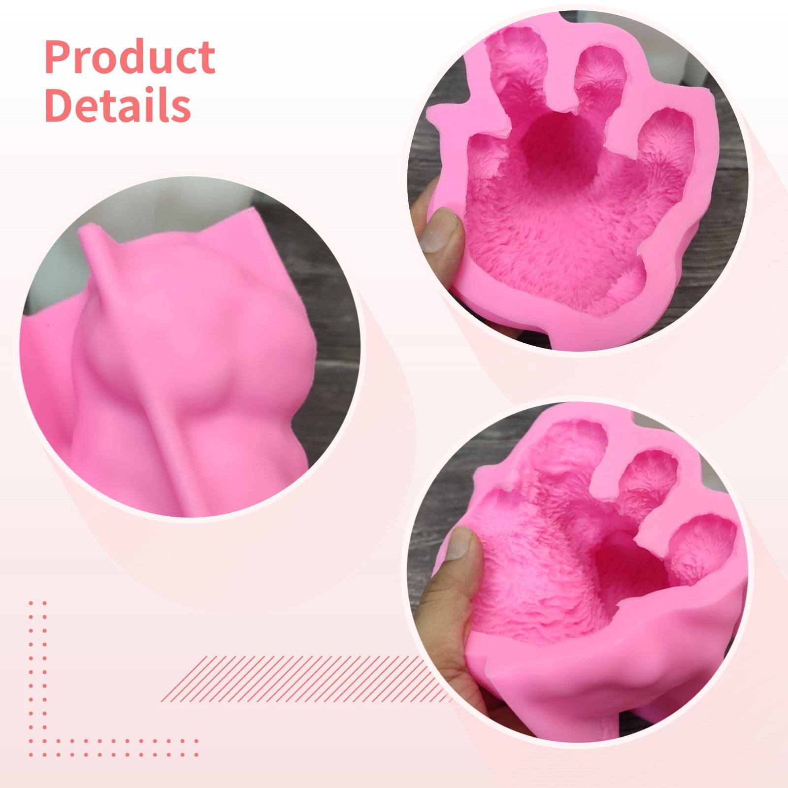 Dog Candle Mold, Cute Puppy Shaped Silicone Mold for Resin and Candle Making, 3D Teddy Dog Design, Quality Food-Grade Silicone, Perfect for Crafting Small Dog Sculptures, Pink Color