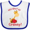 thumbnail image 3 of Inktastic Wild About My Granny Boys or Girls Baby Bib, 3 of 4