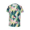 thumbnail image 3 of Honeii Flamingo Print Kids Boy T-Shirt,Breathable Round Neck Tee,Stylish Summer Tee for Boys, for Outdoor Activities and Casual Wear, 3 of 7