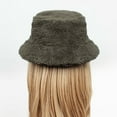 thumbnail image 4 of Diufon Winter Plush Bucket Hat for Women Thickened Warm Brim Hats Trendy Fleece Lined Windproof Outdoor Caps, 4 of 4