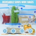 thumbnail image 3 of Daarcin 3 Size 40pcs Sous Vide Bags BPA Free Reusable Vacuum Sealer Bags Kit Keep Food Flesh with 1 Vacuum Hand Pump and 2 Sealing Clips C80, 3 of 3