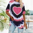 thumbnail image 2 of zbxnLI Women's Plus Size Summer Tops Tie-Dye Short Sleeve T-Shirt for Women Loose Casual Graphic Tees, 2 of 8