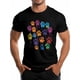 thumbnail image 1 of Men's T-Shirt,Short Sleeve Tee Shirt Casual Tops Colorful Dog Paw Print Crew Neck T Shirts for Men, 1 of 8