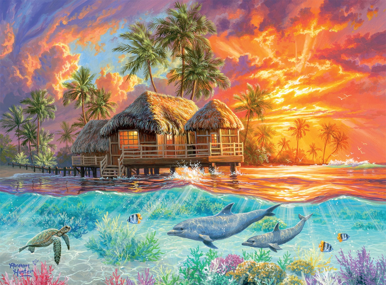 Buffalo Games Weekend in Paradise 1000-Piece Interlocking Jigsaw Puzzle for Adults Ages 14-99 Years