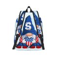 thumbnail image 3 of Balery Cute Gnomes in USA Vintage Canvas Backpack for Men and Women - Large Capacity, Durable Travel Laptop Bag for School, Work, Hiking, and Outdoor Activities, 3 of 7