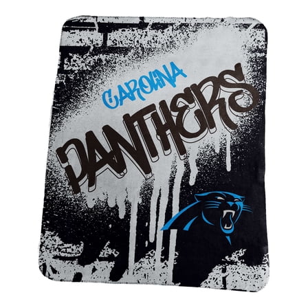 Logo Brands Carolina Panthers 50" x 60" Classic Graffiti Fleece Throw Blanket