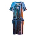 thumbnail image 4 of fwc 0904 moscow Vestido holgado con bolsillos para mujer, vestido de verano, vestido de fiesta de lujo para mujer, 4 of 7