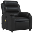 thumbnail image 4 of vidaXL Massage Recliner Chair with 6-Point Vibration Massage, Adjustable Black Leather Rocker, 4 of 12