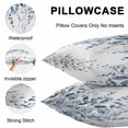 thumbnail image 5 of Teal Blue Eucalyptus Leaves Throw Pillow Covers 26x26 Inch Set of 2, Farmhouse Botanical Watercolor Waterproof Outdoor Pillow Covers, Decorative Cushion Pillowcases for Couch, Sofa, Bed, Patio, 5 of 9