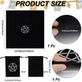 thumbnail image 2 of Tarot Tablecloth Tarot Card Bags Pouches Square Cloth Black Pentagram Star Velvet Packing Kit Jewelry Bag Tarot Storage Bag with Drawstring for Dice Crystals Divination, 2 of 7