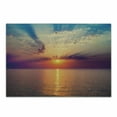 thumbnail image 1 of Ocean Cutting Board, Majestic Sunrise in Tranquil Sea Horizon Dawn Rays Clouds Water Reflection, Decorative Tempered Glass Cutting and Serving Board, Small Size, Orange Purple Blue, by Ambesonne, 1 of 1