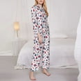 thumbnail image 3 of Pofeuu Happy Columbus Day Print Womens Pajamas Set Long Sleeve Sleepwear Button Down Nightwear Soft Pj Lounge Sets Button Down Pajamas Women-Medium, 3 of 7