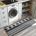 thumbnail image 3 of Black White Ethnic Pattern Kitchen Rug Mat,Kitchen Runner Rugs Non Skid Washable,Decorative Kitchen Floor Mats for Kitchen,Sink,Laundry,17"x47.2", 3 of 7