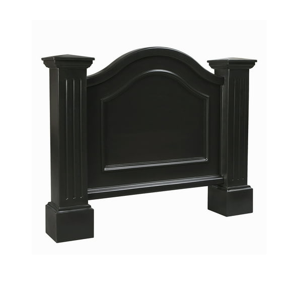 Mayne Nantucket 40" x 7" x 32" Traditional Black Polyethylene Address Sign