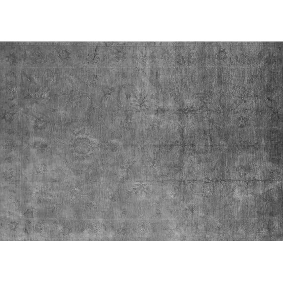 Ahgly Company Indoor Rectangle Oriental Gray Industrial Area Rugs, 2' x 5'