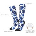 thumbnail image 4 of Naloa Blue Roses Thigh High Socks Extra Long Stretchy Sock Women Over Knee High Opaque Stocking Daily Wear, 4 of 6