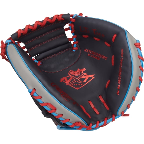 Rawlings NXT Catcher’s Mitt | 32.5-Inch | RHT | Navy/Gray