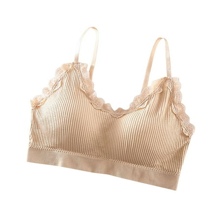 Womens Bras Comfortable Dgankt Lace Sexy Lace Style Bottom Breast Plunge Anti-Shine Sports Underwear Bra On Clearance