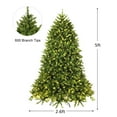 thumbnail image 2 of Costway Sapin de Noël en PVC de 5 Pi Pré-Illuminé à Charnières, 8 Modes de Clignotement, 2 of 10